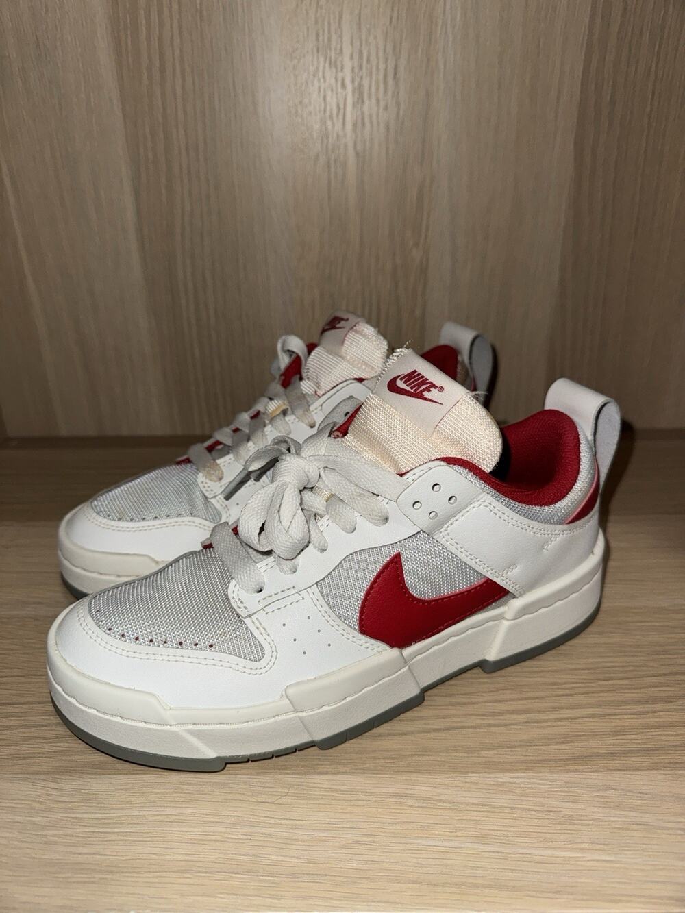 Nike Dunk Low Disrupt Summit White Gym Red CK6654 101 Women's Size 8